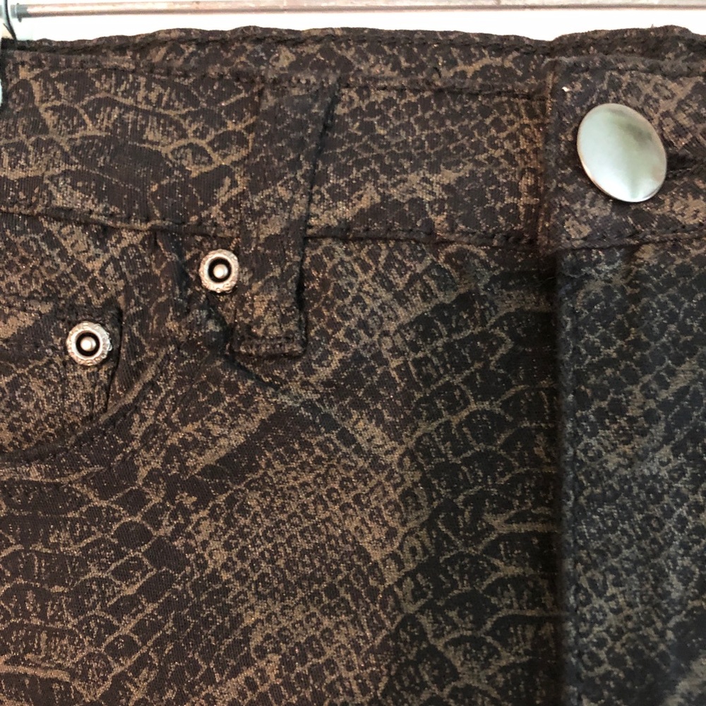 denim snakeskin mini skirt, S/XS nasty gal - Picture 4 of 5